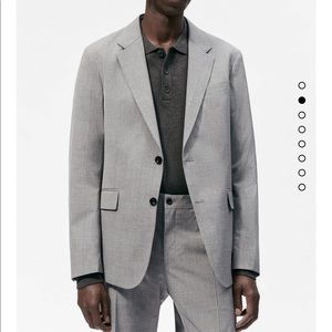 Zara Checked Stretch Suit Jacket